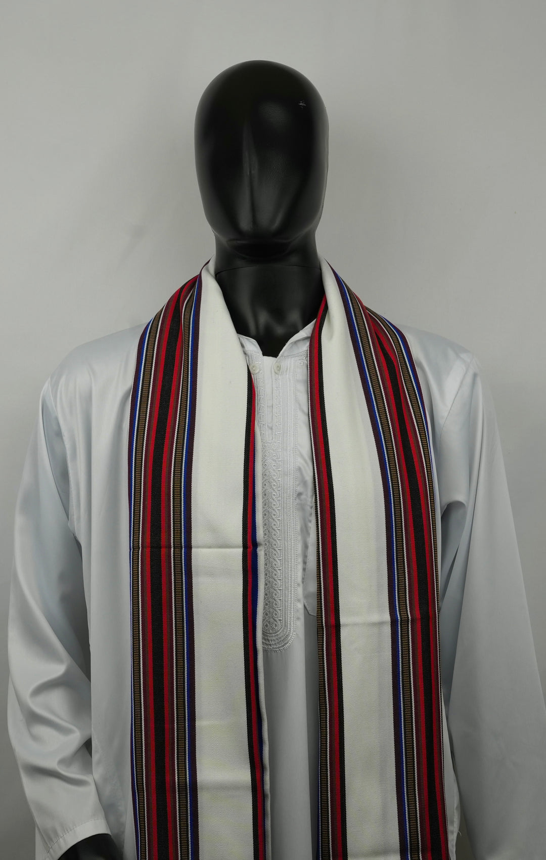 ‘Kassim’ Pearl White Scarf
