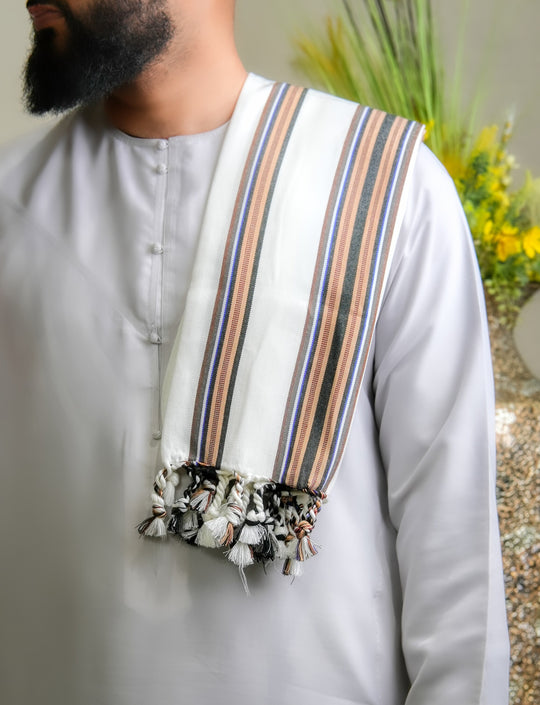 'Socotra' Dune White Scarf