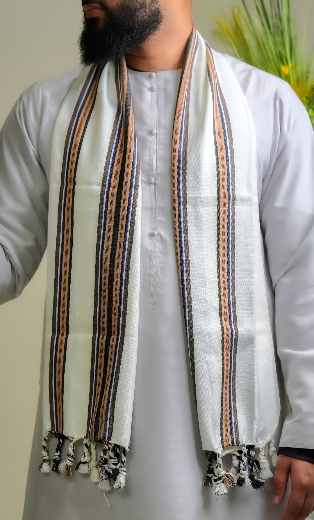 'Socotra' Dune White Scarf