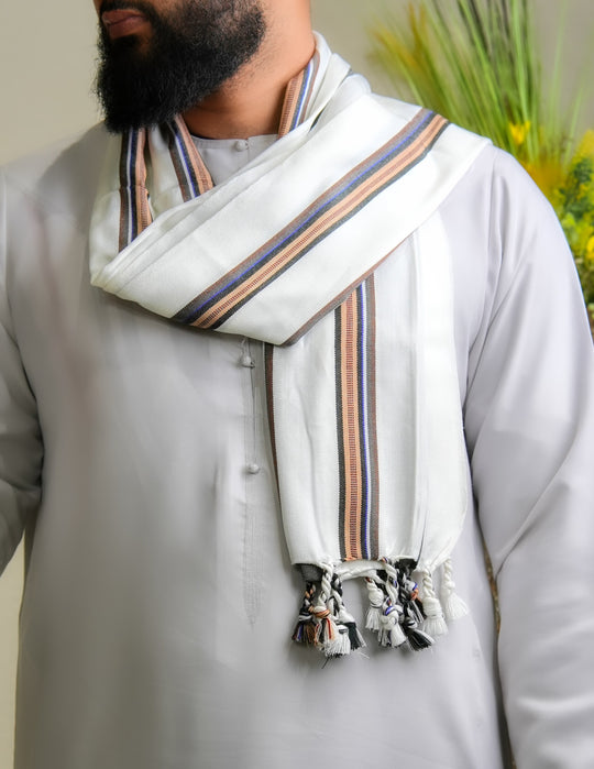 'Socotra' Dune White Scarf