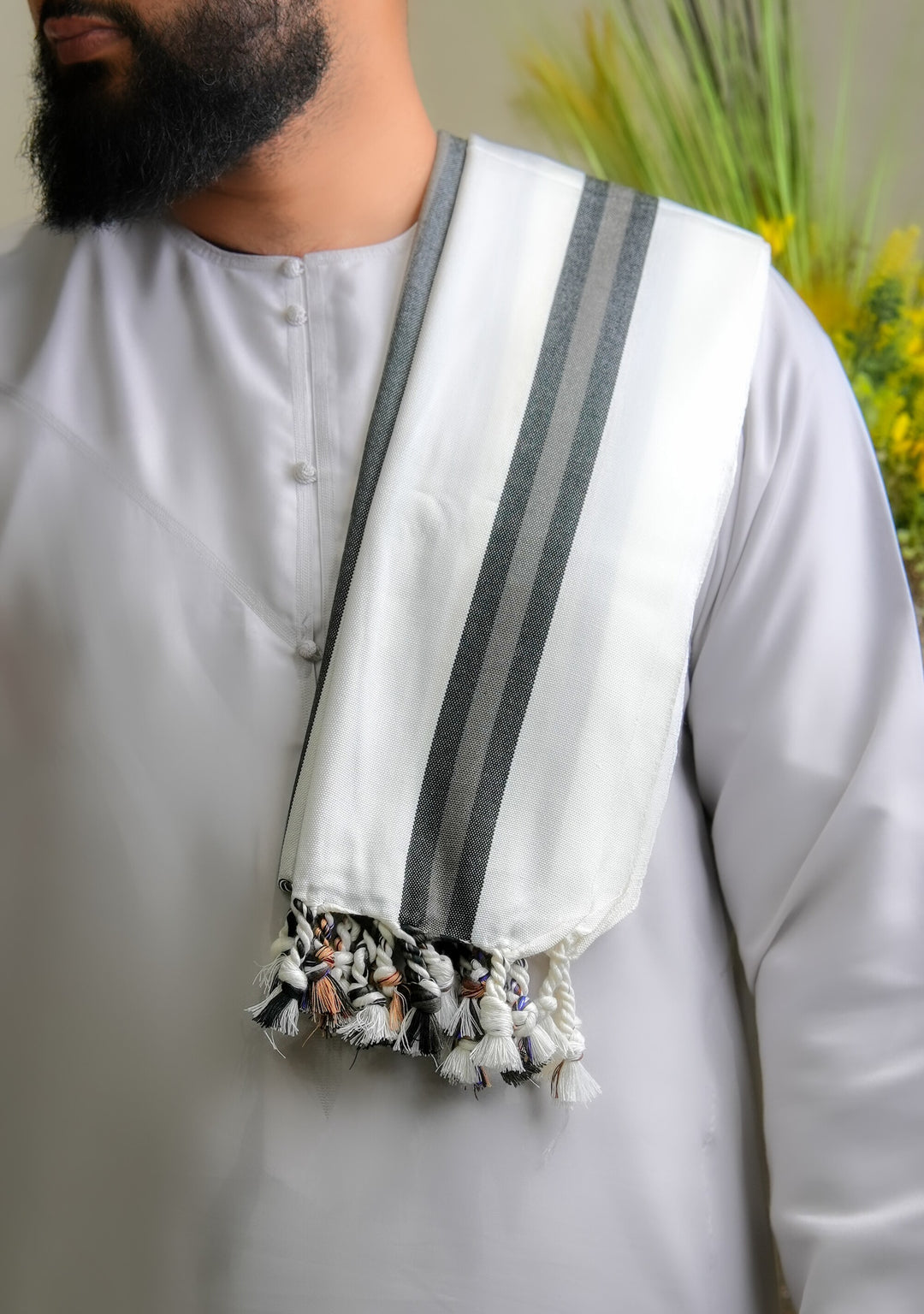 'Socotra' Dune White Scarf