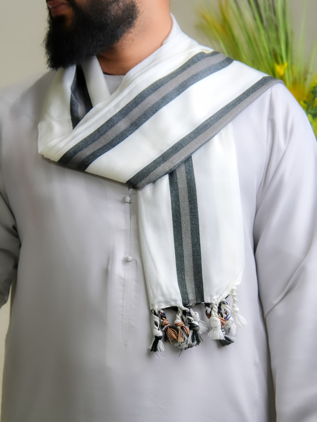 'Socotra' Dune White Scarf