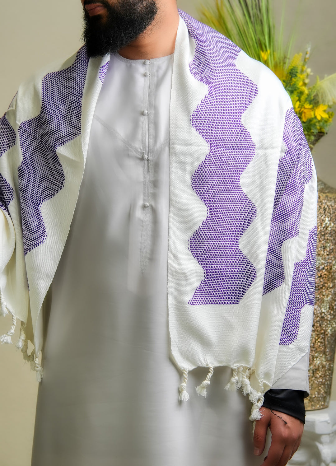 'Safina' Angelfish Purple Scarf